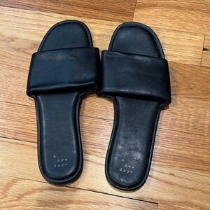 A New Day Black Slide Sandals